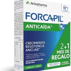Forcapil Anticaída Pack Tratamiento 3 Meses, Ayuda a Reducir Caída del Cabello, Crecimiento, Resistencia Anclaje, Alta Concentración en Biotina