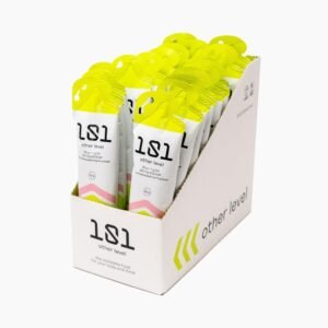 101 Other Level Gel Energetico Fresa y Crema - Pack 24 Geles x 81 g - Geles Energeticos Ciclismo - Rico en Carbohidratos 56 gr, Maltodextrina y Fructosa - SIN GLUTEN - Vegano