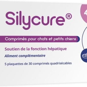 Anidev Silycure 40 mg - Informe de Silybina - Suplemento alimenticio para perros y gatos - Caja de 5 x 30 CPS