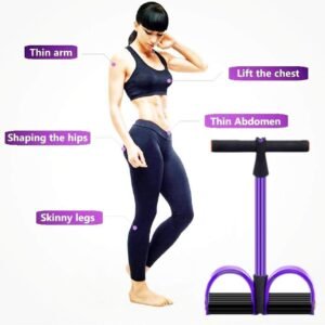 Entrenador Abdominal, Equipo de Entrenamiento de Abdominales, expansor de Cuerpo Completo para el hogar, 6 Tubos, Cuerda elástica de tracción multifunción