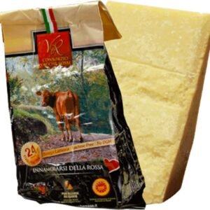 Parmigiano Reggiano DOP "Vacche Rosse" 24 meses kg.1. Producido directamente por el Consorcio Vecche Rosse (Etiqueta Roja)