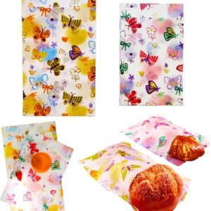 2 Paquetes de Bolsas de Alimentos de Cera de Abejas Reutilizables Bolsas de Envases de Cera de Abejas Orgánicas Bolsas de Alimentos Ecológicos Bolsas de Pan Biodegradables Sostenibles Cero