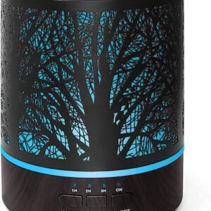 Humidific Humidificador Difusor de Aceites Esenciales Ultrasónico: 300ml Difusor Aromas Aromaterapia de Metal con 7 Colores para el Hogar Oficina Yoga SPA Dormitorio, TY300