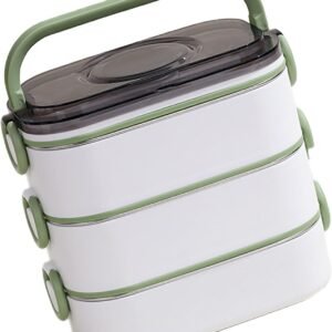 Fiambrera funcional de acero inoxidable con soportes de almacenamiento de alimentos de capa separada para adultos y niños