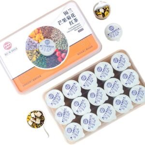 Mango Té Negro 30 Latas Pequeñas de Té Saludable 555g (19,57oz) Té de Hoja Suelta en Caja Combinación de Té Herbal Chino