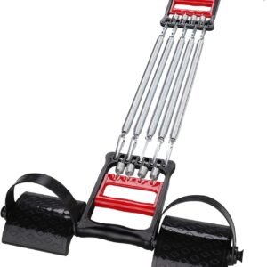 Zocipro 3 en 1 Multifunción Extensores de Pecho para Fitness para Hombre y Mujer, Ejercicitador de Manos con Pinzas Ejercitador de Piernas & Elasticas Fitness & Profesional Ejercicio