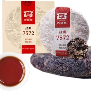Té chino de Pu'er 150 g （0.33LB tea Té de Puer maduro Té negro Clásico 7572 Té de Pu erh de árboles viejos Cuidado de la salud Té de Pu er