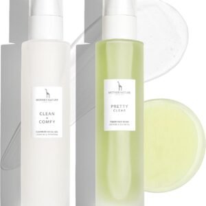Set de Limpieza Facial con Aloe Vera BIO y Ácido Hialurónico - 150 ml de Gel Limpiador Facial y 150 ml de Tónico Facial para Piel Normal, Grasa, Mixta e Impura - Cuidado Facial Natural