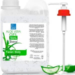 Gel Aloe Vera, Puro, 100% Natural, Cultivo Ecologico, Cosmética Casera, Cuidado Cabello y Piel, Vegano, Cruelty-Free, 1000 ml con dispensador