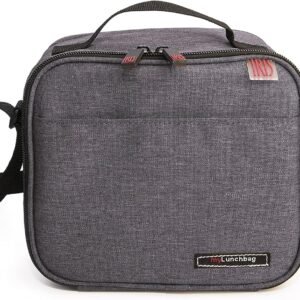 Iris barcelona - City Lunch Bag, Set de Bolsa Térmica Porta Alimentos 4 l y 2 Tapers de 0,6 l, Gris