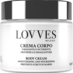 LOVVES Crema Corporal, Alta Cosmética Natural, Nueva Formulación, Hidratante Nutritiva, Previene Estrías, Tonifica y Revitaliza la Piel, Dejándola Suave y Sedosa, Tarro Cristal 200ml