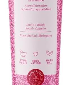 khadi ROSE REVOLUTION Acondicionador ayurvédico, desenredante instantáneo y cuidado diario sin silicona, 100% natural, vegano y sin sulfatos, Cosmética Natural Certificada, 200ml