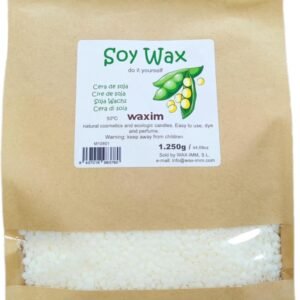 WAXIM. Cera de soja para velas ecológicas y cosmética natural 1.250 g en perlas.