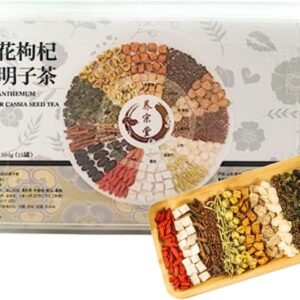 Premium Bayas de Goji Cassia etc. Té de Hierbas Combinado 15 Latas/caja Latas Pequeñas de Té Saludable 300g (10,58oz)