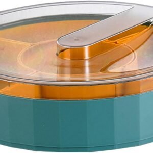 CPAOWEHF Soporte Giratorio Eficiente para Frutas Sola Capa Cuenco Elegante con Bandeja Funcional para Frutos Secos Y Alimentos