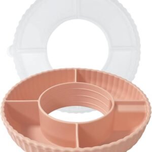 Práctica bandeja de aperitivos funcional con tapa, plato de aperitivos funcional para divisor de tazas, bandeja de alimentos