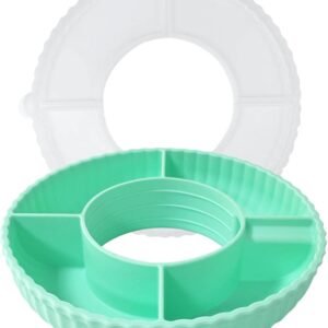 Práctica bandeja de aperitivos funcional con tapa, plato de aperitivos funcional para divisor de tazas, bandeja de alimentos