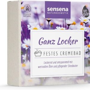 Sensena Baño de crema firme "Muy suelto", aditivo de baño con manteca de karité y aceites valiosos, baño relajante, cero residuos, certificado vegano y cosmos, cosmética natural para una piel bien