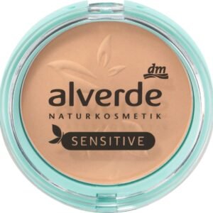 alverde Natural cosméticos Polvos Faciales mattifying Powder Sensitive Medium Beige 02, 1 x 9 g