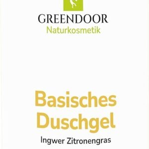 500ml Greendoor Básica Gel de ducha Hierba de jengibre - 100% Natural de la manufactura de cosmética natural, sin Silicona, sin Sulfato, sin conservantes