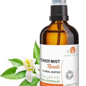 B.O.T Cosmetic & Wellness - Hidrolato de Neroli Bio | Tónico Facial | Limpiador Rostro | Spray Corporal | Cuidado Cabello | Cosmética Natural DIY, Naranja, 250ml