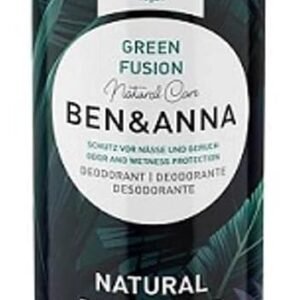 BEN & ANNA Green Fusion - Desodorante en barra natural para hombre y mujer, vegano y cosmética natural, sostenible en tubo de papel, contra la sudoración intensa, sin aluminio (40 g (1 unidad), té