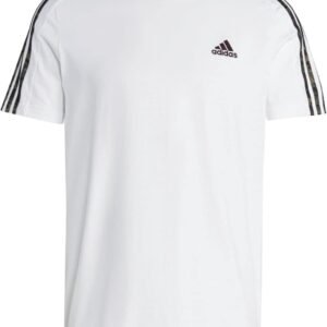 adidas Essentials Single Jersey 3-Stripes tee Camiseta de Manga Corta Hombre (Pack de 1)