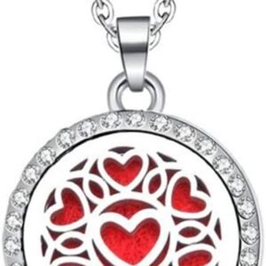 24 JOYAS Colgante Aromaterapia de Acero Inoxidable: Árbol de la Vida, Corazones, Huella... Medallón Difusor de fragancias y perfumes