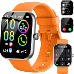 Reloj Inteligente Hombre Mujer, 1.96" Smartwatch con Llamada Bluetooth, Pulsómetro/Monitor de Sueño/SpO2/Podómetro, 113+ Modos Deportes Pulsera Actividad Impermeable IP68 Smart Watch para Android iOS