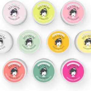 PonyHütchen - Juego completo de desodorante de crema de 10 x 5 ml - Crema desodorante sólida vegana, sin sales de aluminio ni experimentos con animales - Cosmética natural antitranspirante unisex