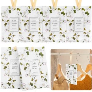 6 bolsitas perfumadas para armario, 20 g de fragancia para armario, bolsitas frescas para armario, aromaterapia, bolsas para cajones, armarios, coches, guardarropas (jazmín)
