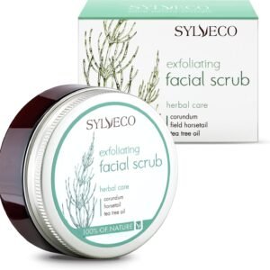 SYLVECO Exfoliante facial purificante. El corindón natural y cremoso para la piel grasa con poros ampliados. Exfolia la cara para mujeres y hombres. Cosmética natural vegana tamaño 85 g.