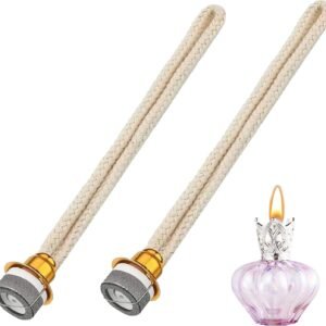 2 Piezas Mechas de Lámpara de Aceite Reemplazo Mecha de Repuesto Recambio De Mecha Mecha de Lámpara de Quemador Lámpara de Aceite Fragancia de Repuesto para Difusor Aromaterapia (13MM Gold)