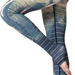 FLYILY Pantalón Deportivo de Mujer,Yoga de Cintura Alta,elásticos y Transpirables para Mujer,Impresión de Fitness Gym Yoga Pantalon