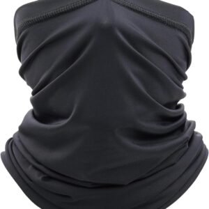 ZHjuju Bandana pañuelo,Pañuelo multifunción Braga Cuello Pañuelos Bufanda Unisex Sombreros Protección Ultravioleta Sport Diadema para Yoga Senderismo Equitación Motociclismo Esquí .（negro.