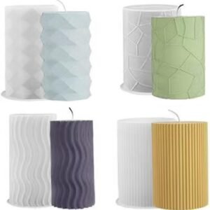 4 moldes para velas de silicona, moldes para fundición, moldes de velas para fundición, moldes de silicona para velas de aromaterapia, manualidades, manualidades