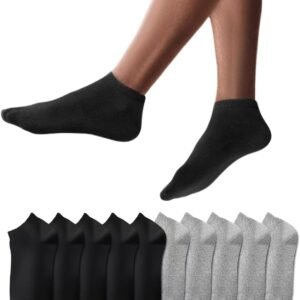 YouShow 10 Pares Calcetines Deportivos Tobilleros Hombre Mujer Cortos Calcetin Algodon