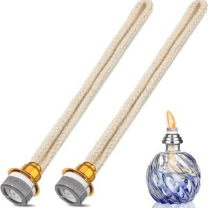 vcsjw 2 mechas para lámpara Berger, mecha con quemador catalítico, quemador catalítico y difusor de aromaterapia para el aire interior, mejorar aromaterapia (plata)