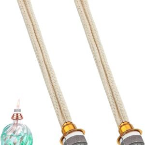 WFPPSK Kit de 2 Mechas para Lámpara de Aromaterapia, Mechas de Repuesto para Lámpara de Aceite de Perfume Quemador Catalítico de 18mm para Difusor de Perfume Duradero Seguro para el Hogar Oficina