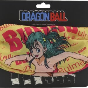 Dragon Ball - Bufanda Tubular, para Cuello, Diseño Bulma, Color Amarillo y Rojo, Producto Oficial (CyP Brands)